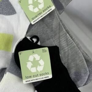 GCE Unisex Sock 6 Pairs 45% Recycled Fibers One Size NWT
